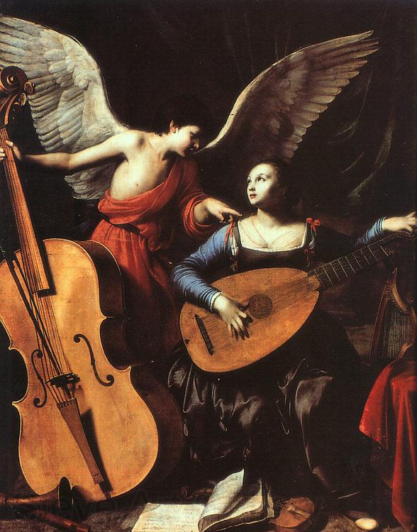 Carlo Saraceni St.Cecelia with an Angel